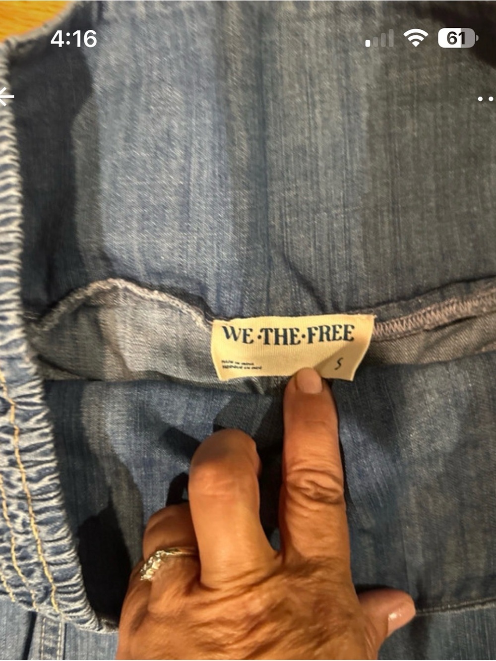 We The Free Light Blue Denim Overalls